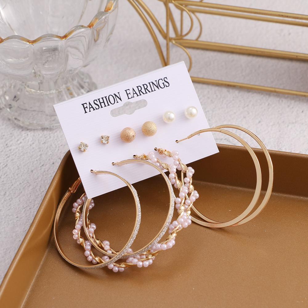 Набор серег в стиле ретро с темпераментом, геометрические серьги, нежные модные простые серьги