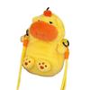Persimmon Capybara Plush Crossbody Bag Phone Pouch Cartoon Plush Shoulder Bag  Stationery