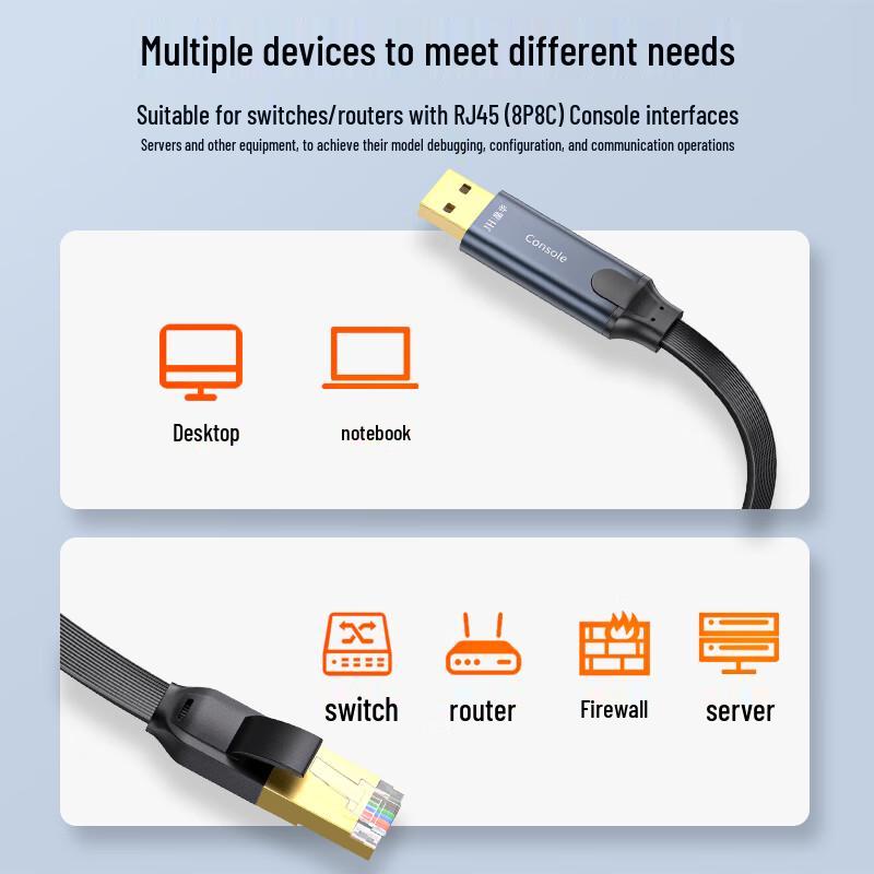 Кабель отладочный консольный USB на RJ45 Jinghua