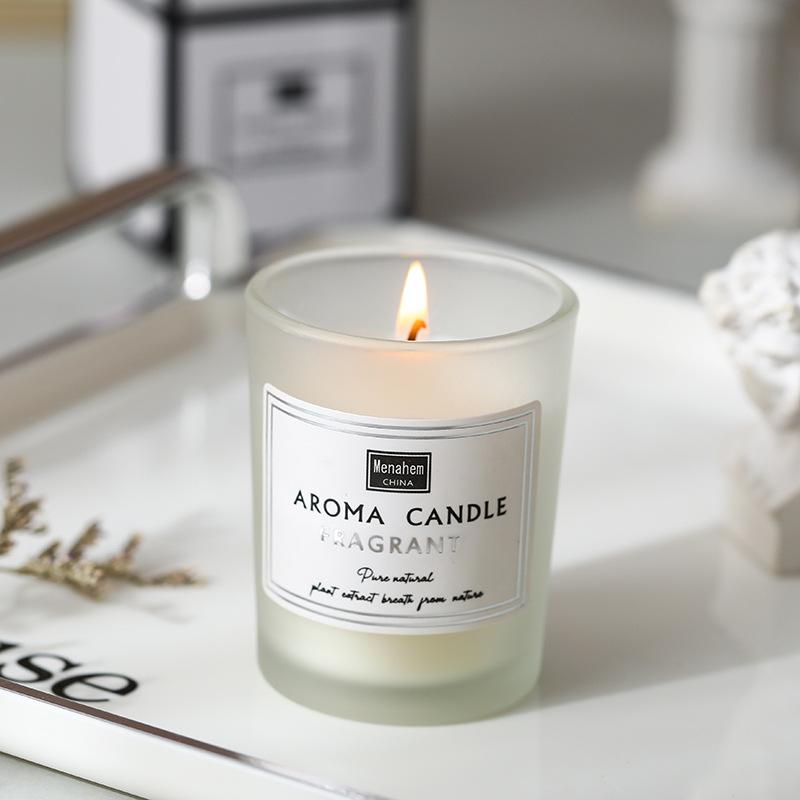 Frosted Candle Glass Aromatherapy Indoor Smokeless Plant Soy Wax Creative Fragrance Gift