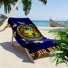 Custom Name Club Amrica Print Beach Towel, Large Soft Quick Dry Towel for Beach Camping Swimming