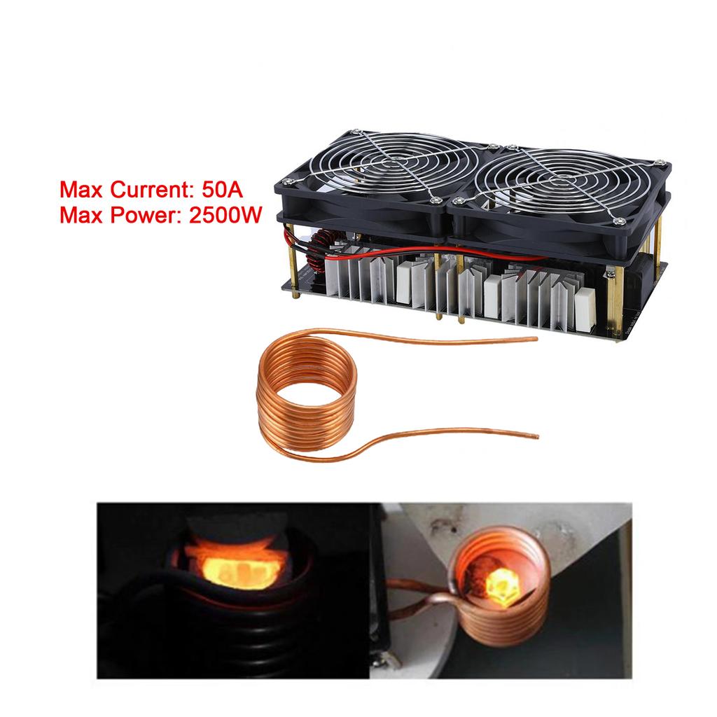 2500W 50A DC 12-48V Плата индукционного нагрева ZVS Модуль питания Высокочастотное низкое напряжение