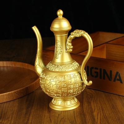 Латунный винный кувшин Baifu для дома, ресторана, настольные украшения из чистой меди, металлические поделки