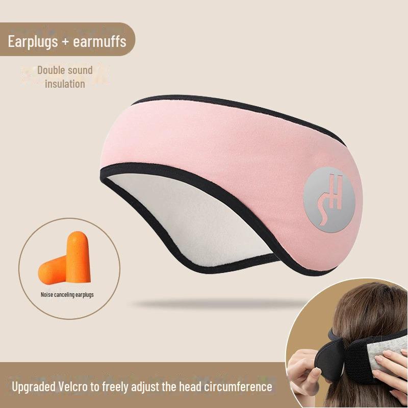 Универсальные шумоизолирующие наушники с маской для глаз для сна и зимних видов спорта на открытом воздухе - липучки и бархат для мужчин и женщин