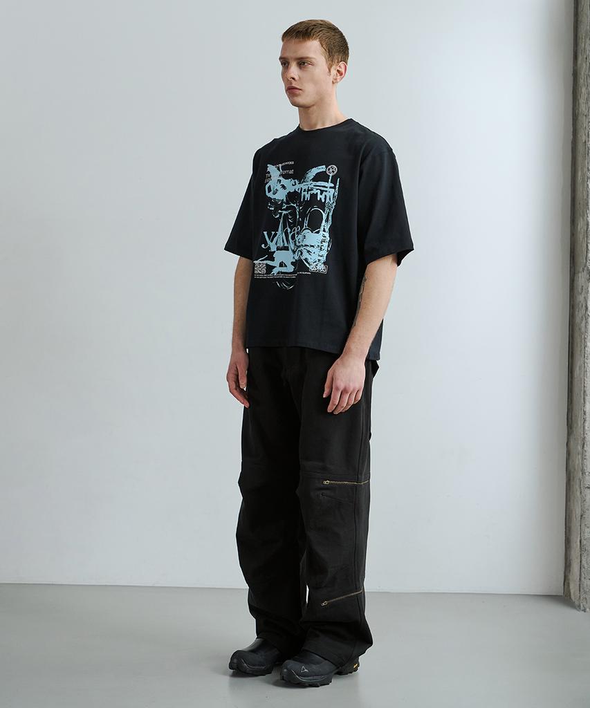 YIYAE Labor Zipper Pants Black