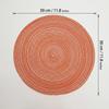 Cotton Yarn Round Placemat Anti-Slip Heat Resistant Nordic Style for Dining Table Home Cafe