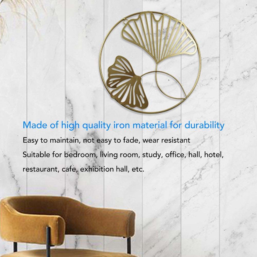 Iron Ginkgo Leaf Wall Decor golden Golden Wall Hanging Art Home Wall Ornament Hotel Interior