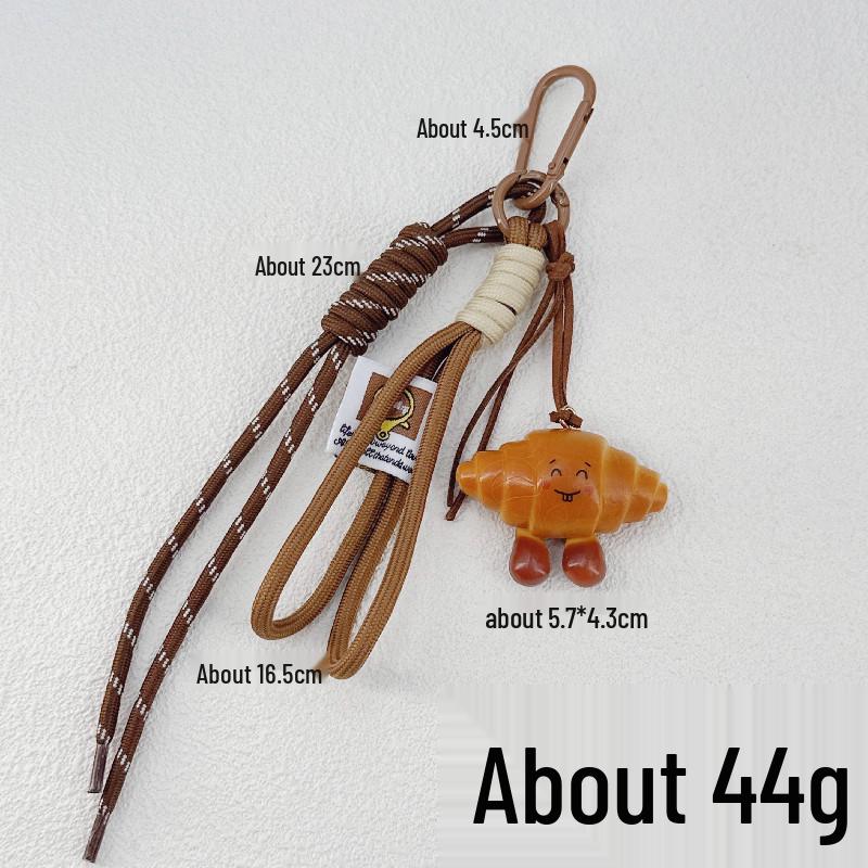 INS-Style Miu Series Alkaline Water Bread Bag - Cute Chocolate Pendant Jewelry Keychain