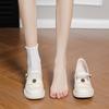 Xiaoxiangfeng Mary Jane Shoes 2025 Spring and Summer New Camellia One-button Thick Heel High Heel Single Shoes Light Mouth Small Leather Shoes