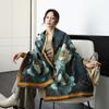 Oil Painting Season Thickened Warm Women'S Simple Scarf, Multi-Functional Sunscreen Jacquard Scarf Shawl