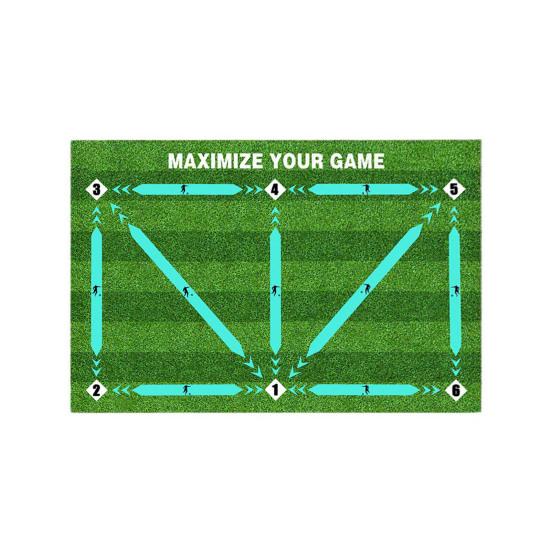 Футбольный коврик для тренировки шагов, нескользящий, с низким уровнем шума, коврик для системы тренировок футбола, коврик для тренировки ловкости шагов для тренировки дриблинга дома