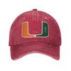 Бейсболка Miami Hurricanes 2025 Плей-офф студенческого футбола The U is Back Летняя мода Хип-хоп Спорт Козырек Кепка-snapback