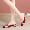 Lady Casual Red High Heel Pumps Women Comfortable Spring Slip On High Heel Shoes