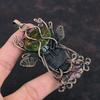Australian Chrome Chalcedony Pendant Copper Wire Wrapped Gemstone Pendant Handmade Deer Face Pendant Rainbow Moonstone Pendant Gifts For Him