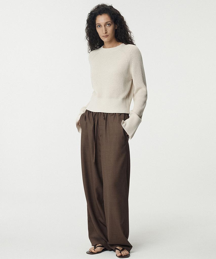UMARMUNG Italian Orgarnic Cotton Yarn Ribbed Pullover_Paper