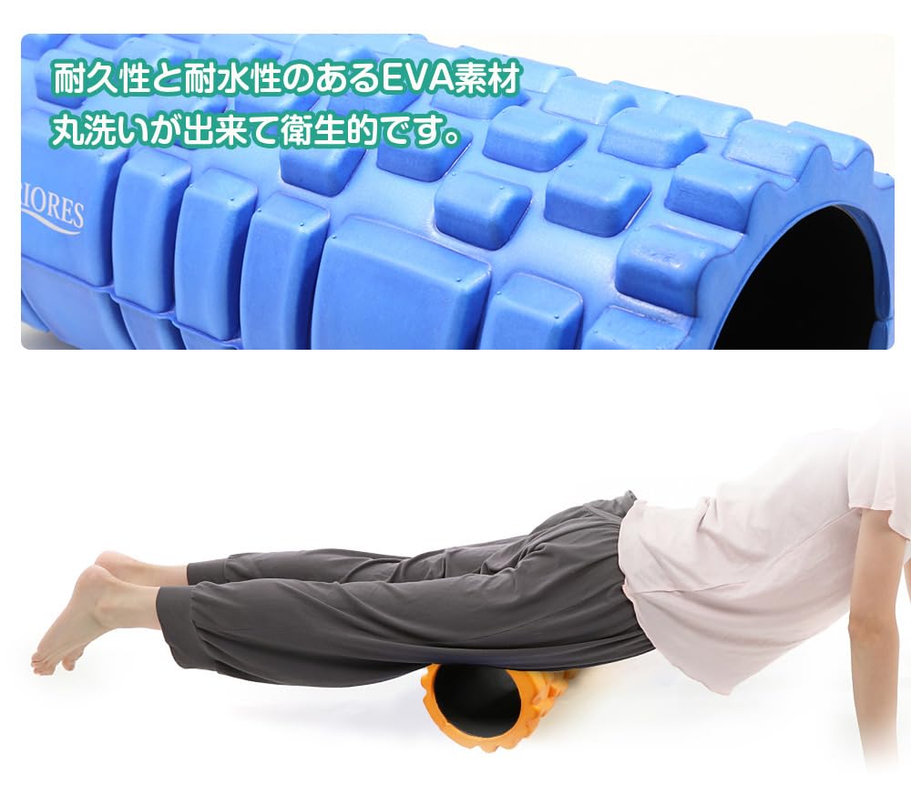 Ролик для йоги RIORES Foam Roller, миофасциальный релиз, триггерные точки, 4 цвета (розовый)