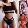 Summer Beach Split Swimsuit European and American Swimwear Bikini Tube Top Swimwear High Waist Bikini Set Swimwear Ladies Bikini