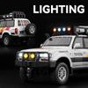 Toyota Land Cruiser LC80 Внедорожник Моделирование Литые игрушечные машинки Звуки и Свет Инерционный автомобиль 1:Модель коллекции 24 сплава