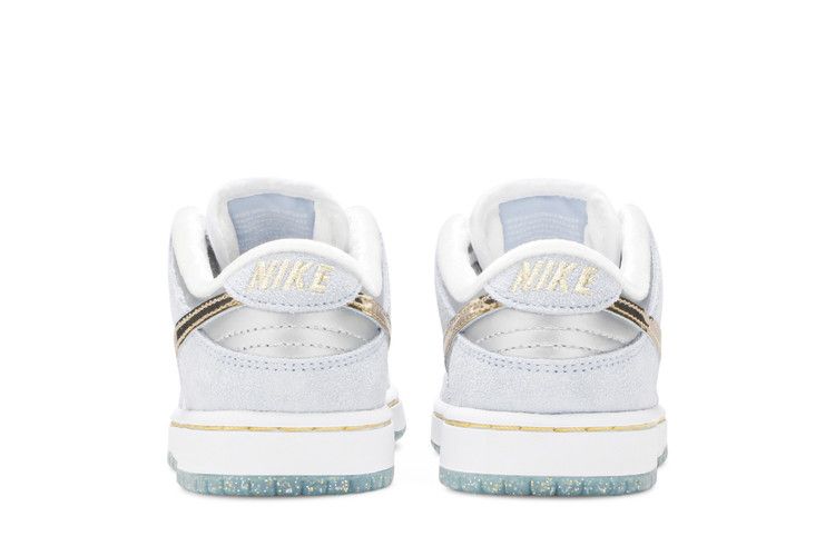 Kids' Sneakers Nike SB Dunk Low Sean Cliver (PS) Ice Blue/White-Metallic Gold-Metallic Silver