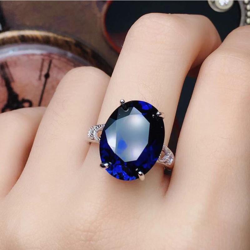POMOiii Ослепительные циркониевые женские кольца с романтическим водным синим камнем, обручальное кольцо, подарок на день Святого Валентина для влюбленных, модные украшения