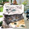 Одеяло с милым готическим котом из мультфильма 3D, фланелевое одеяло, теплое детское одеяло для дома, гостиной, спальни, кровати, дивана