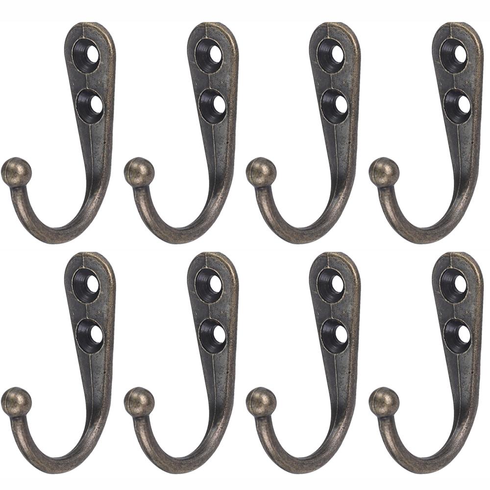 10/1pcs Clothes Hook Door Wall Hook Hanger Stainless Steel Towel Hook For Bathroom Clothes Coat Holder Bedroom Rack Organizer