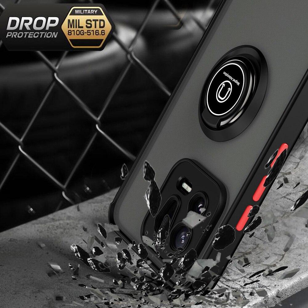 KEYSION Модный матовый чехол для Xiaomi 13 Pro 5G, прозрачный силиконовый + подставка для кольца из поликарбоната, противоударный чехол для телефона для Xiaomi Mi 13 Pro