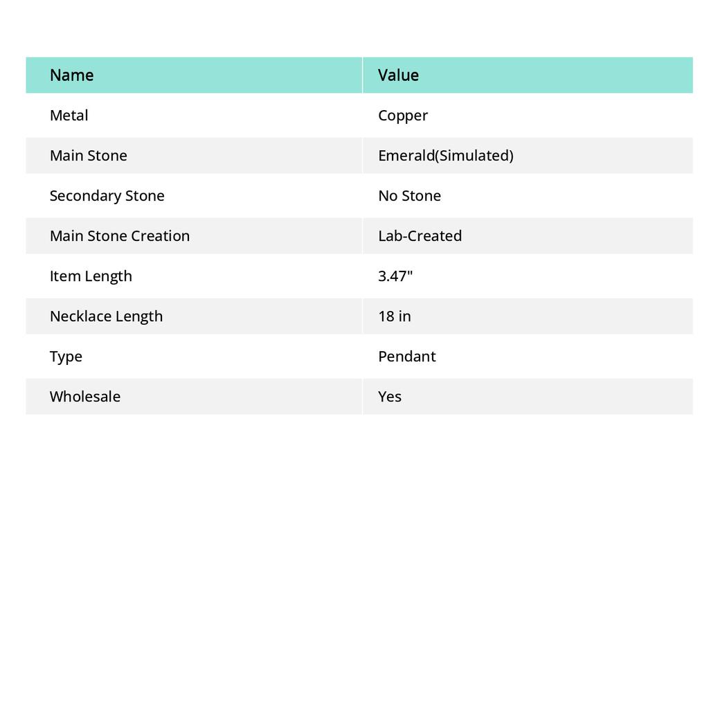 Emerald Natural Gemstone Handmade Copper Wire Wrap Jewelry Pendant 3.47 V4v55