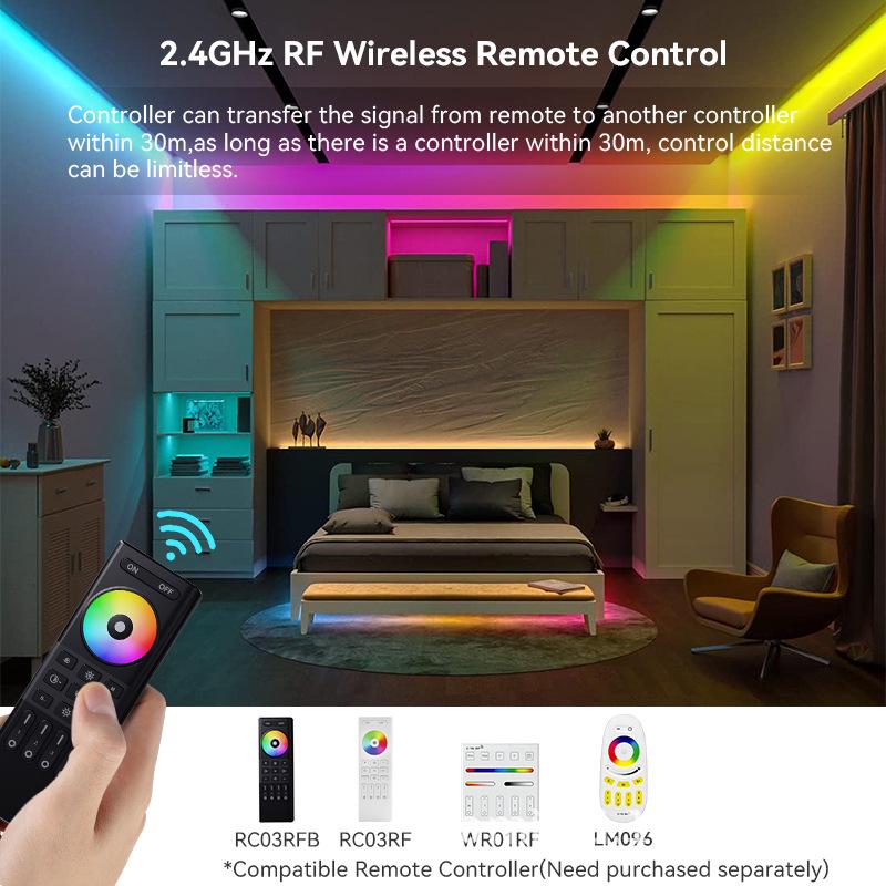 Цветной RGB-контроллер и сенсорный пульт с зональным управлением (модель: C03RF+RC03RF)