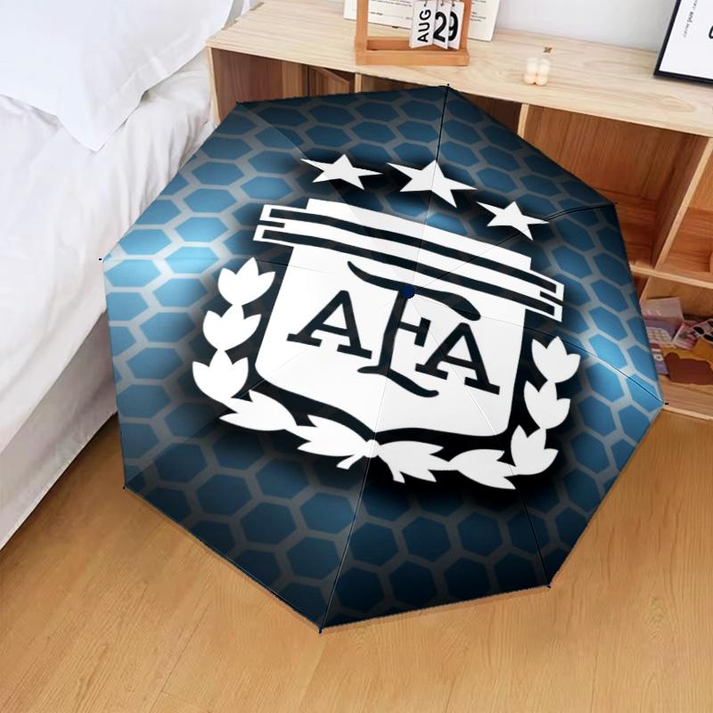 1PC Argentina Football club Printed Umbrella Folding umbrella, automatic umbrella 8-Frame for Travel, camping Fan gifts Christmas Gifts