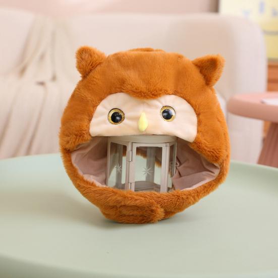 Милая мультяшная шляпа, головной убор, 3D пушистая плюшевая сова, аксессуары для волос, шляпа для выступлений, костюм для вечеринки, аксессуары для косплея