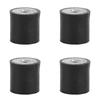 4pcs Female Thread Rubber Mount Anti Vibration Bobbin Isolator Damper (DE10*10 M4)