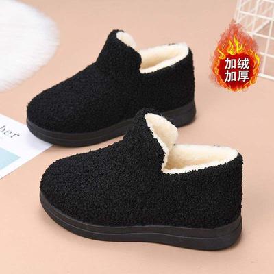 Зимние новые бархатные утолщенные теплые пушистые туфли женские уличные сумка каблук мягкая подошва нескользящие однопедальные модные сноубутсы