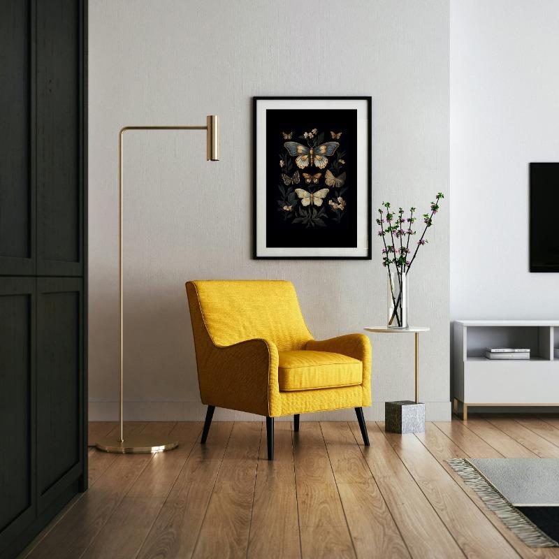 Винтажные постеры в стиле дарк-академия с изображением мотыльков, викторианская готика, иллюстрация насекомых, холст, настенные принты, картина для комнаты, домашний декор