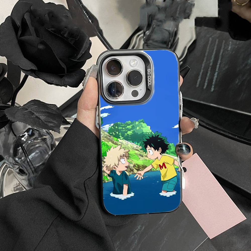 Чехол для телефона Кацуки Бакуго Hero Academia Для iPhone 17, 16, 15, 14, 13, 12 Pro Max Черный Конфетный Матовый Ударопрочный Чехол