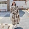 Женское толстое клетчатое шерстяное пальто 2026 - Стильная зимняя куртка на подкладке