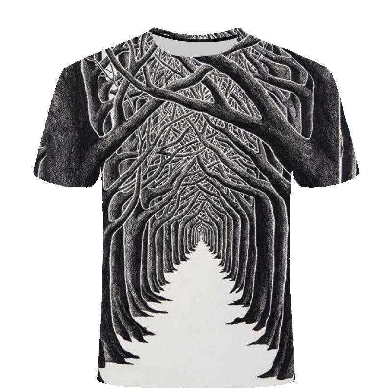 Creative 3D Print Weaving Texture T-shirt Men Summer Casual Street T Shirts Personality Round Neck Short Sleeves Tees Tops