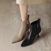 2024 New Women's High Heel Boots Sexy Pointed Dress Party Stiletto Ankle Boots Fashion Zipper Brand Design Women's Short Boots
