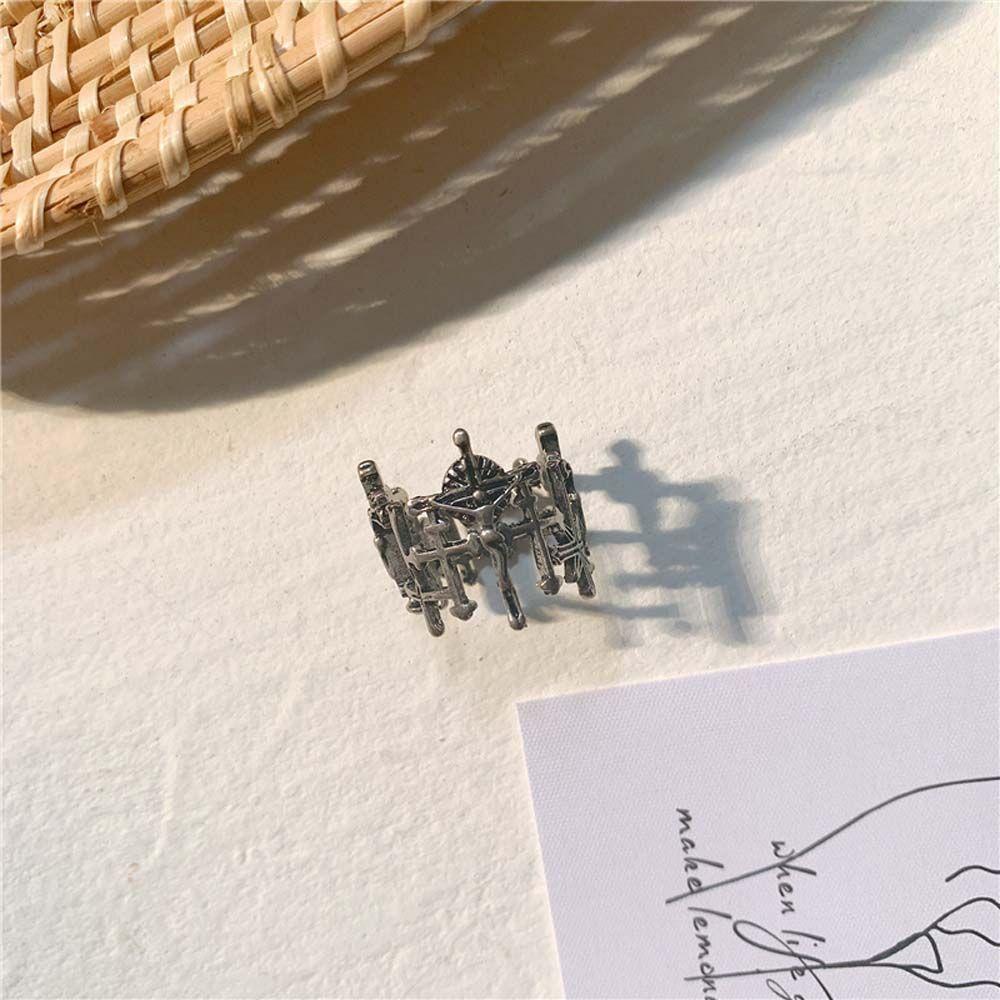 Девушки Любовь и искупление Ретро открытые кольца Корейские кольца на палец Женские кольца с медным покрытием Платина