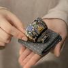 Чайная чашка в винтажном стиле, керамическая, высокотемпературного обжига, маленькая чайная чашка, изящный и легкий чайный набор для кунг-фу