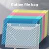 20Pcs Document Bag A4 Size Plastic Wrap Waterproof File Folders Translucent Snap Button