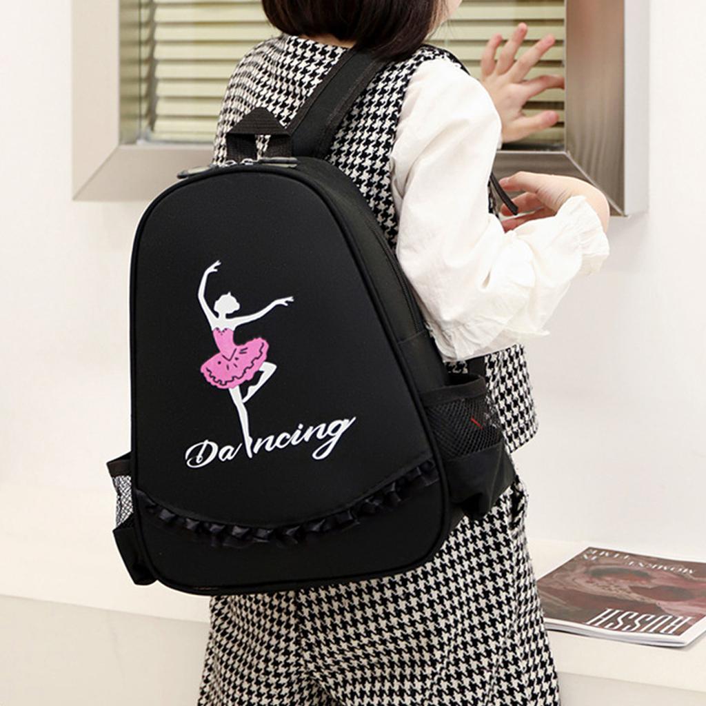 Ballet Sports Dance Bag Children Shoulder Storage Backpack Latin Ballet Bag Girl Princess Dancing Girl Pattern Letter Print Dance Bag