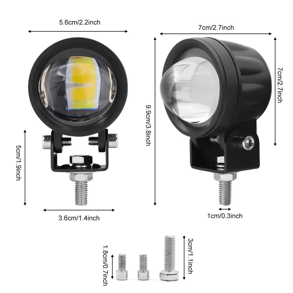Aoling Motorcycle Fog Lights, Motorcycle Fog Lights, LED Cut Lines, Bike Sub Lights, Bike