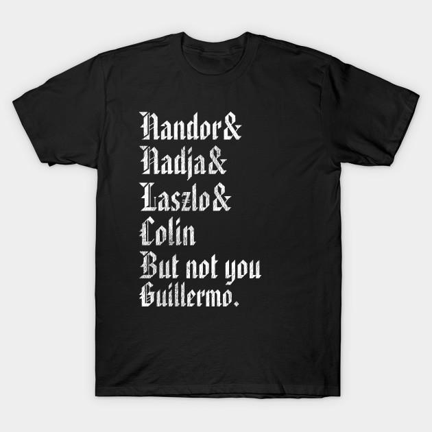 Men Black Print T-shirt Not You Guillermo! No-Cut Heat Transfer Print Cotton Tshirt