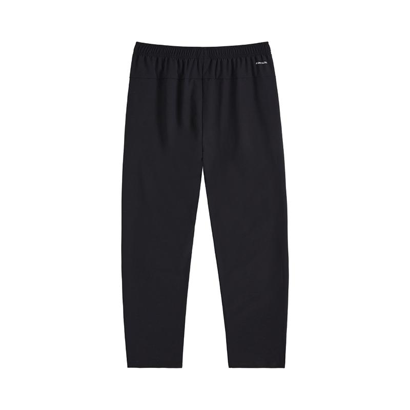 Li-Ning Simple Logo Solid Color Breathable Straight Fit Versatile Casual Pants Unisex Pants Black AYKV811-1