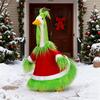 Red Xmas Santa Holiday Costume Christmas Mrs. Claus Goose Outfit Dress for 23" Cement Outdoor Patio Statue Decor