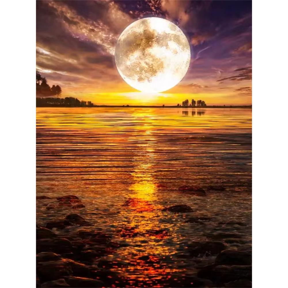 Новая 5D алмазная картина «Дерево» Полная круглая мозаика Пейзаж Цветочная вышивка - Алмазная картина, вышивка крестом