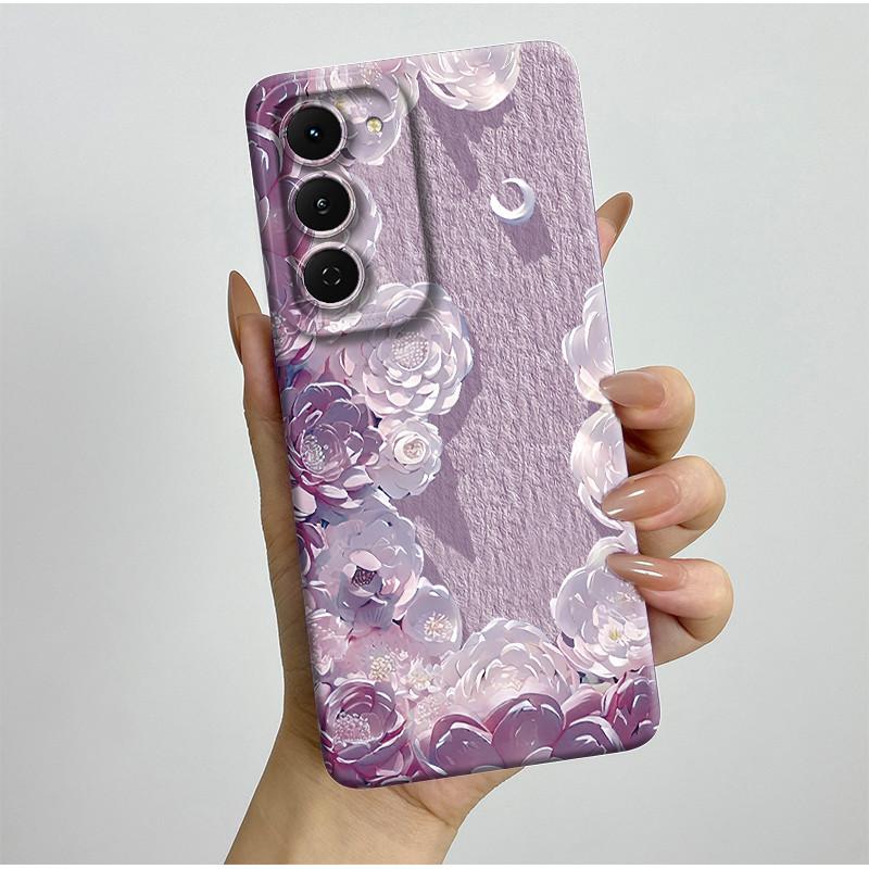 Чехол для Tecno Spark 40 Pro 40Pro+ Plus 4G Эстетичный Цветочный Чехол для Телефона Тонкий Жидкий Силикон Защита от Падений Мягкий Чехол