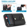 For iPhone 16 Case PU Leather+TPU Hidden Card Holder Drop-proof Phone Cover with Kickstand