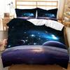 Universe Duvet Cover Set Outer Space Bedding Set Galaxy Twin Polyester Qulit Cover Solar System Planets Universe Queen King Size